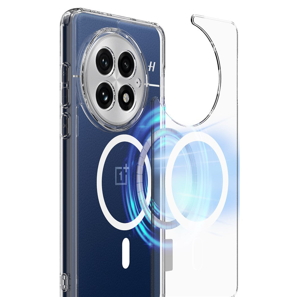 For OnePlus 13 Clear Phone Case Magnetic Case TPU+Acrylic Back Cover