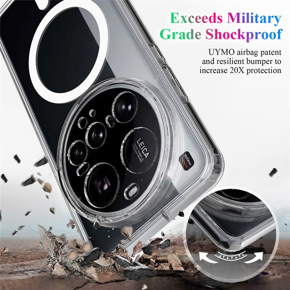 For Xiaomi 15 Ultra Clear Phone Case Magnetic Case TPU+Acrylic Back Cover
