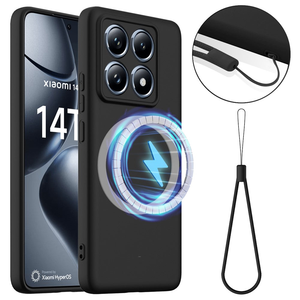 For Xiaomi 14T Pro Case Magnetic Case Anti-Drop Liquid Silicone Phone Cover