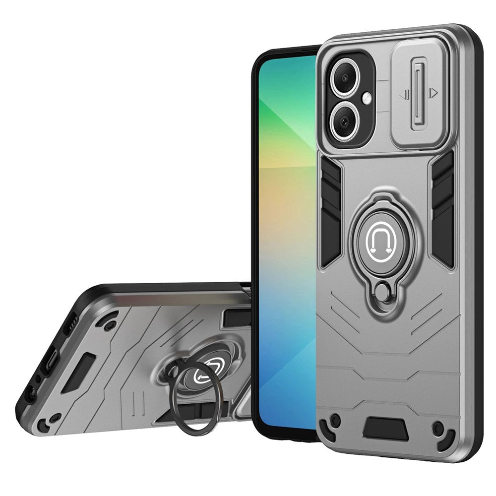 Samsung Galaxy A06 5G-skal Slide Camshield Stativ PC + TPU mobilskal