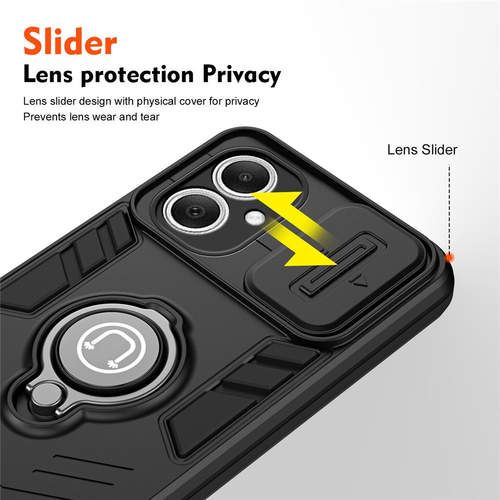 Samsung Galaxy A06 5G-skal Slide Camshield Stativ PC + TPU mobilskal