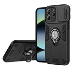 For Xiaomi Redmi Note 14 4G (164.84mm) Case Slide Camshield Kickstand PC + TPU Phone Cover