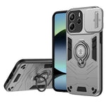 For Xiaomi Redmi Note 14 4G (164.84mm) Case Slide Camshield Kickstand PC + TPU Phone Cover
