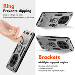 For Honor Magic7 Pro 5G Case Slide Camshield Kickstand PC + TPU Phone Cover