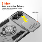 For Xiaomi Poco X7 Pro 5G / Redmi Turbo 4 5G Case Slide Camshield Kickstand PC + TPU Phone Cover
