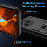 For Xiaomi Redmi Note 14 4G (164.84mm) Case PC + TPU Drop Defend Phone Cover with Ring Kickstand