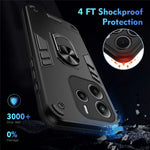 For Xiaomi Redmi Note 14 4G (164.84mm) Case PC + TPU Drop Defend Phone Cover with Ring Kickstand