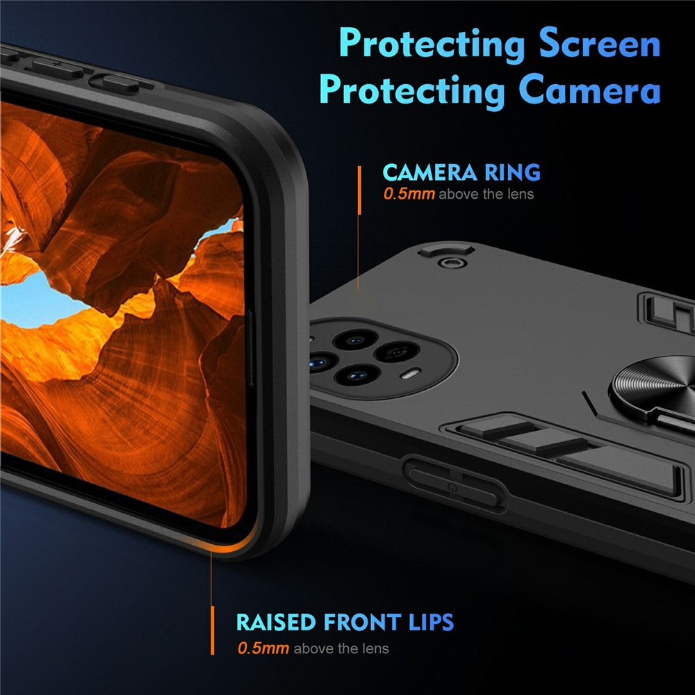 For Huawei nova 13 Pro 5G Case PC + TPU Drop Defend Phone Cover with Ring Kickstand