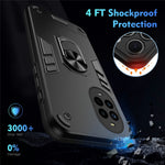 Huawei Nova 13 Pro 5G-skal PC + TPU Drop Defend-mobilskal med ringstöd