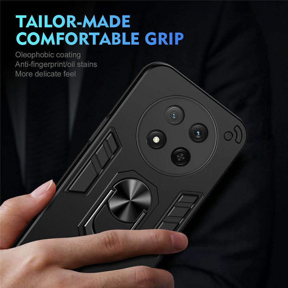 For Honor Magic7 Lite 5G / X9c 5G / X60 Pro 5G Case PC + TPU Drop Defend Phone Cover with Ring Kickstand