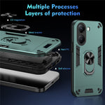 For Xiaomi Poco X7 Pro 5G Case PC + TPU Drop Defend Phone Cover with Ring Kickstand
