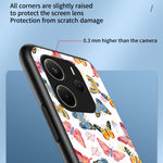 For Xiaomi Redmi Note 14 4G (163.25mm) Case Butterfly Pattern TPU + Tempered Glass Protective Phone Cover