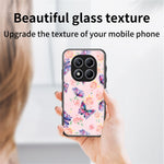 Xiaomi Redmi Note 14 5G-skal med fjärilsmönster i TPU + skyddande härdat glas.