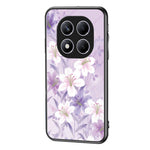 For Xiaomi Redmi Note 14 Pro 4G Case Floral Pattern TPU + Tempered Glass Protective Phone Cover