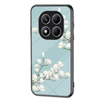 For Xiaomi Redmi Note 14 Pro 4G Case Floral Pattern TPU + Tempered Glass Protective Phone Cover