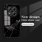Xiaomi Redmi Note 14 Pro 4G-skal Marmormönster Härdat Glas + PC + TPU Skyddande mobilskal