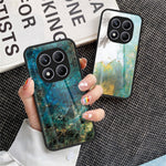 Xiaomi Redmi Note 14 Pro 4G-skal Marmormönster Härdat Glas + PC + TPU Skyddande mobilskal