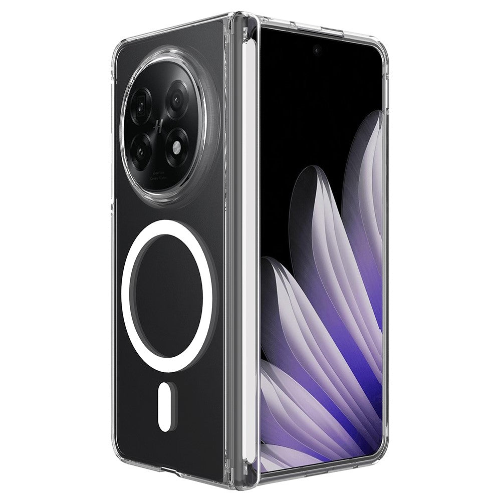 Oppo Find N5 5G / OnePlus Open 2 Genomskinligt TPU-skal + Magnetiskt mobilskal i akryl