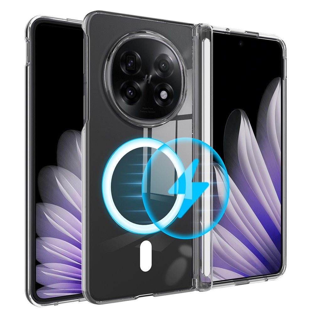 Oppo Find N5 5G / OnePlus Open 2 Genomskinligt TPU-skal + Magnetiskt mobilskal i akryl