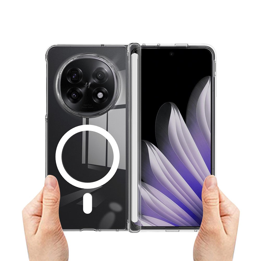 Oppo Find N5 5G / OnePlus Open 2 Genomskinligt TPU-skal + Magnetiskt mobilskal i akryl