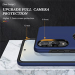 For Samsung Galaxy S25 Edge Case PC + TPU Phone Cover with Rotatable Ring Holder