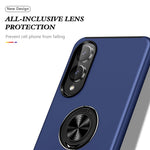 For Samsung Galaxy S25 Edge Case PC + TPU Phone Cover with Rotatable Ring Holder