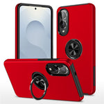 For Samsung Galaxy S25 Edge Case PC + TPU Phone Cover with Rotatable Ring Holder