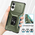 For Samsung Galaxy S25 Edge Case Camshield Kickstand TPU + PC Anti-Slip Phone Cover