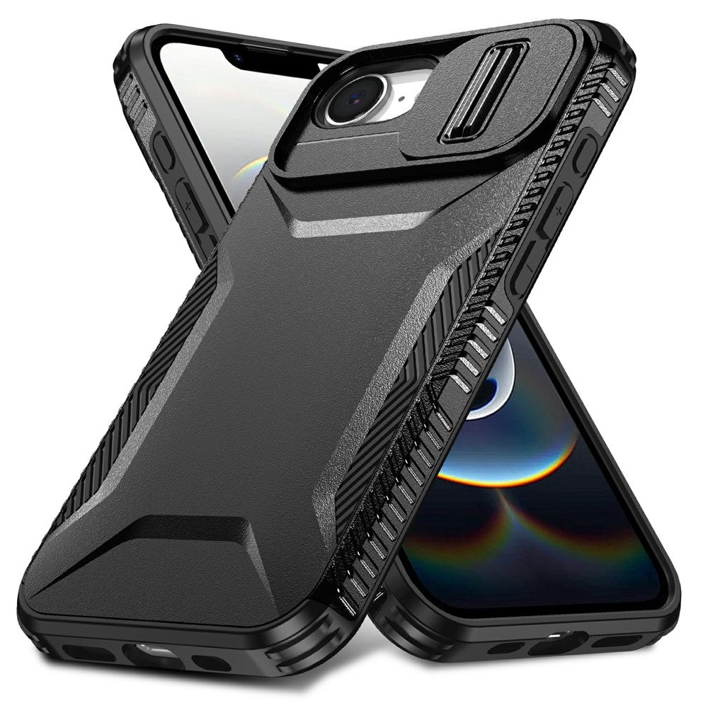 Til iPhone 17e / 16e cover Camshield TPU + PC telefoncover Skridsikker sidekant