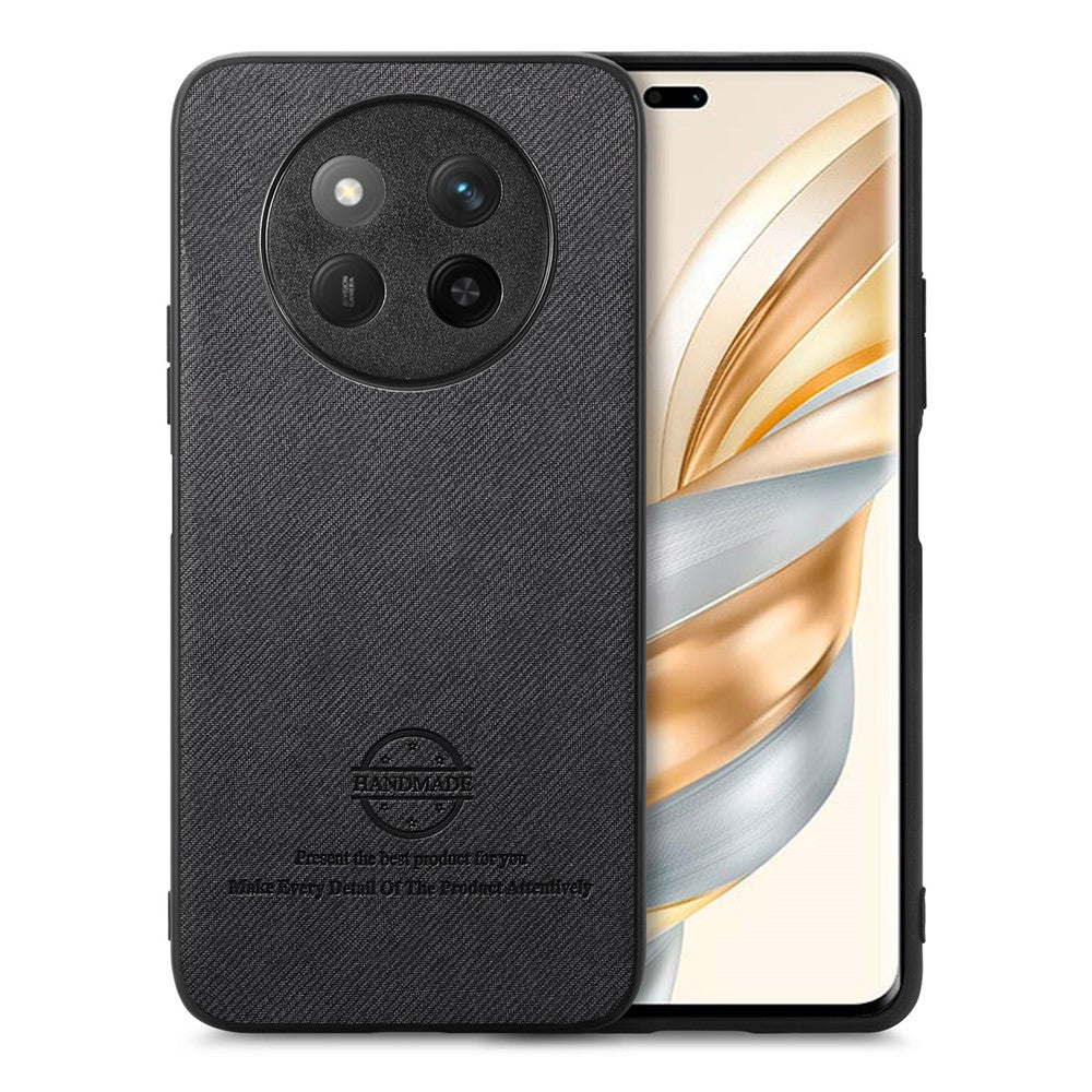For Honor Magic7 Lite 5G / X9c 5G / X60 Pro 5G Leather Phone  Back Cover with Cloth Texture