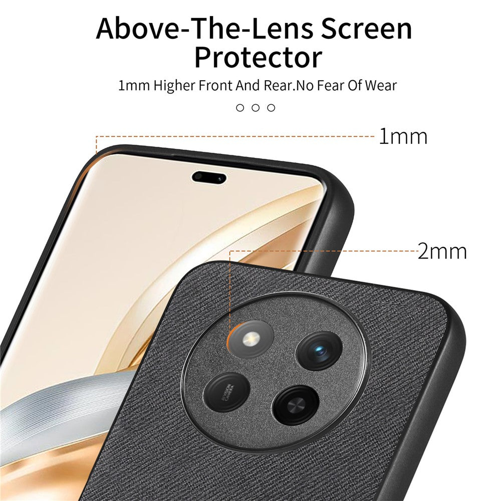 For Honor Magic7 Lite 5G / X9c 5G / X60 Pro 5G Leather Phone  Back Cover with Cloth Texture