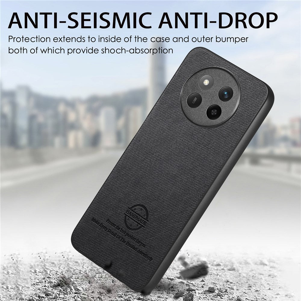 For Honor Magic7 Lite 5G / X9c 5G / X60 Pro 5G Leather Phone  Back Cover with Cloth Texture