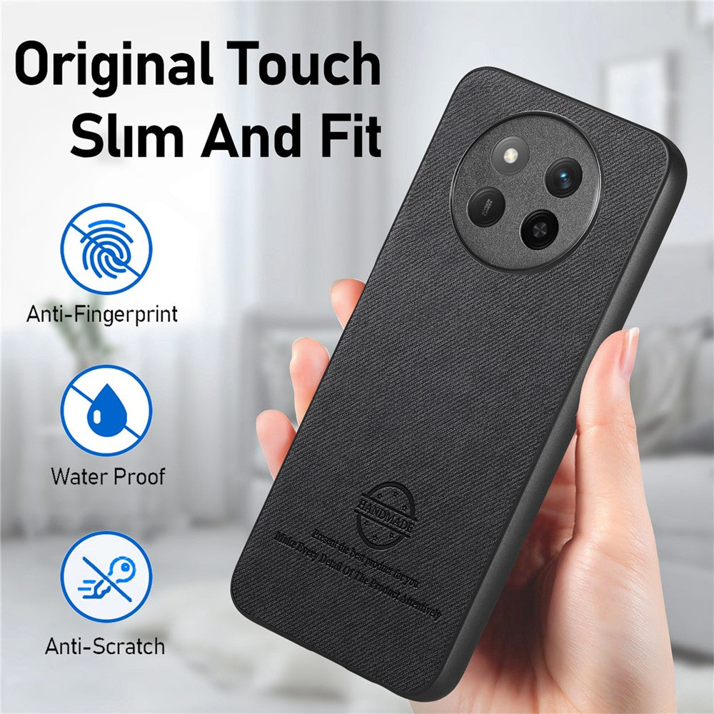 For Honor Magic7 Lite 5G / X9c 5G / X60 Pro 5G Leather Phone  Back Cover with Cloth Texture