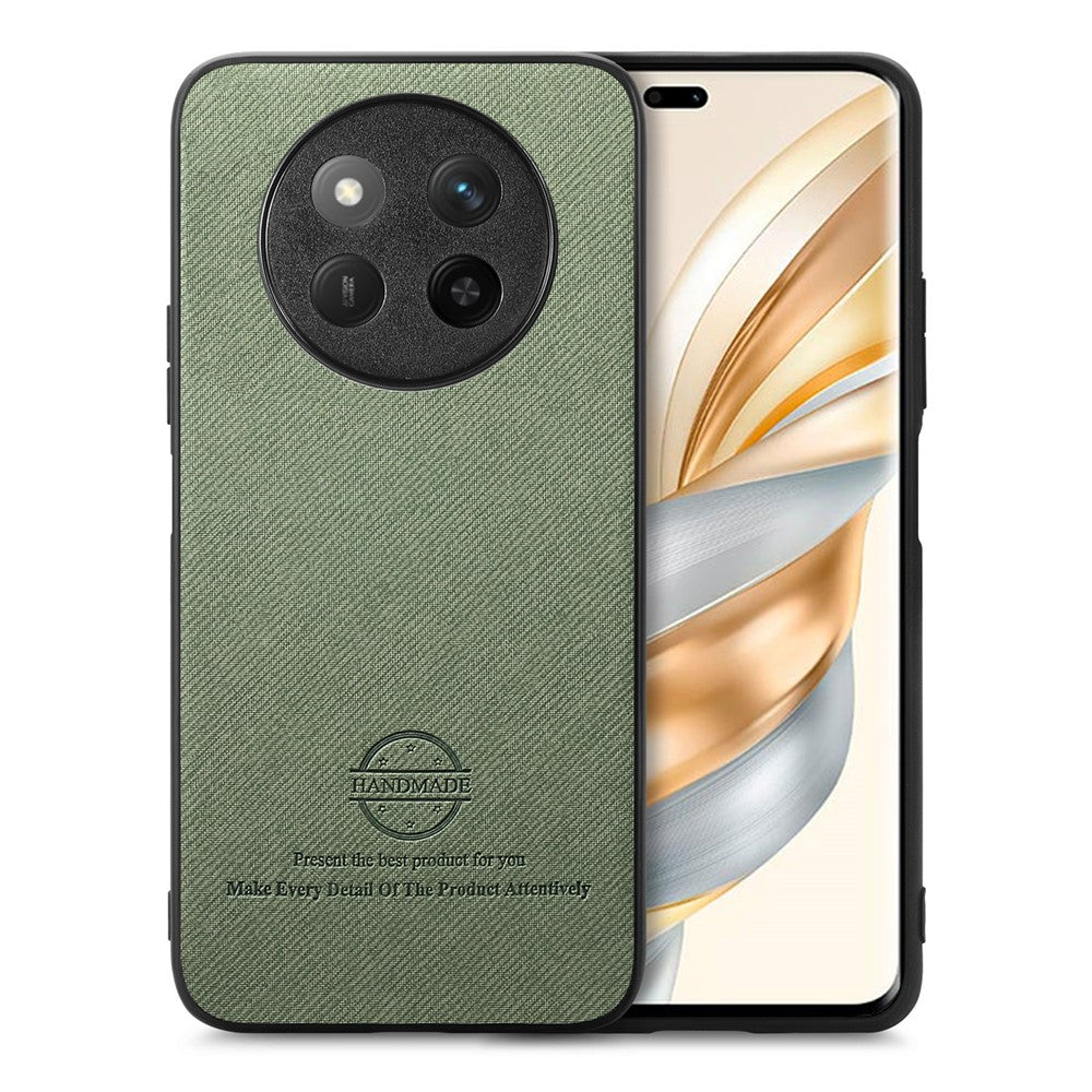 For Honor Magic7 Lite 5G / X9c 5G / X60 Pro 5G Leather Phone  Back Cover with Cloth Texture
