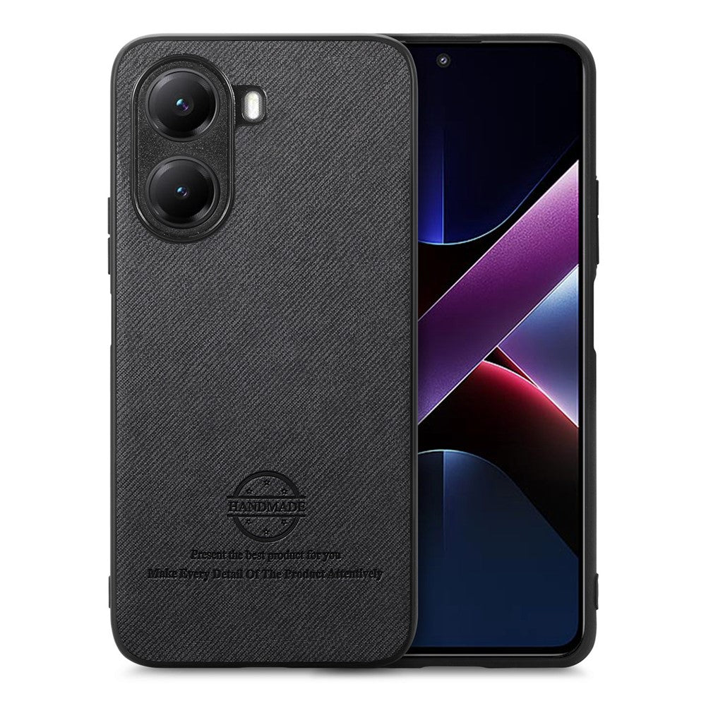 For Xiaomi Redmi Turbo 4 5G / Xiaomi Poco X7 Pro 5G Leather Phone  Back Cover with Cloth Texture