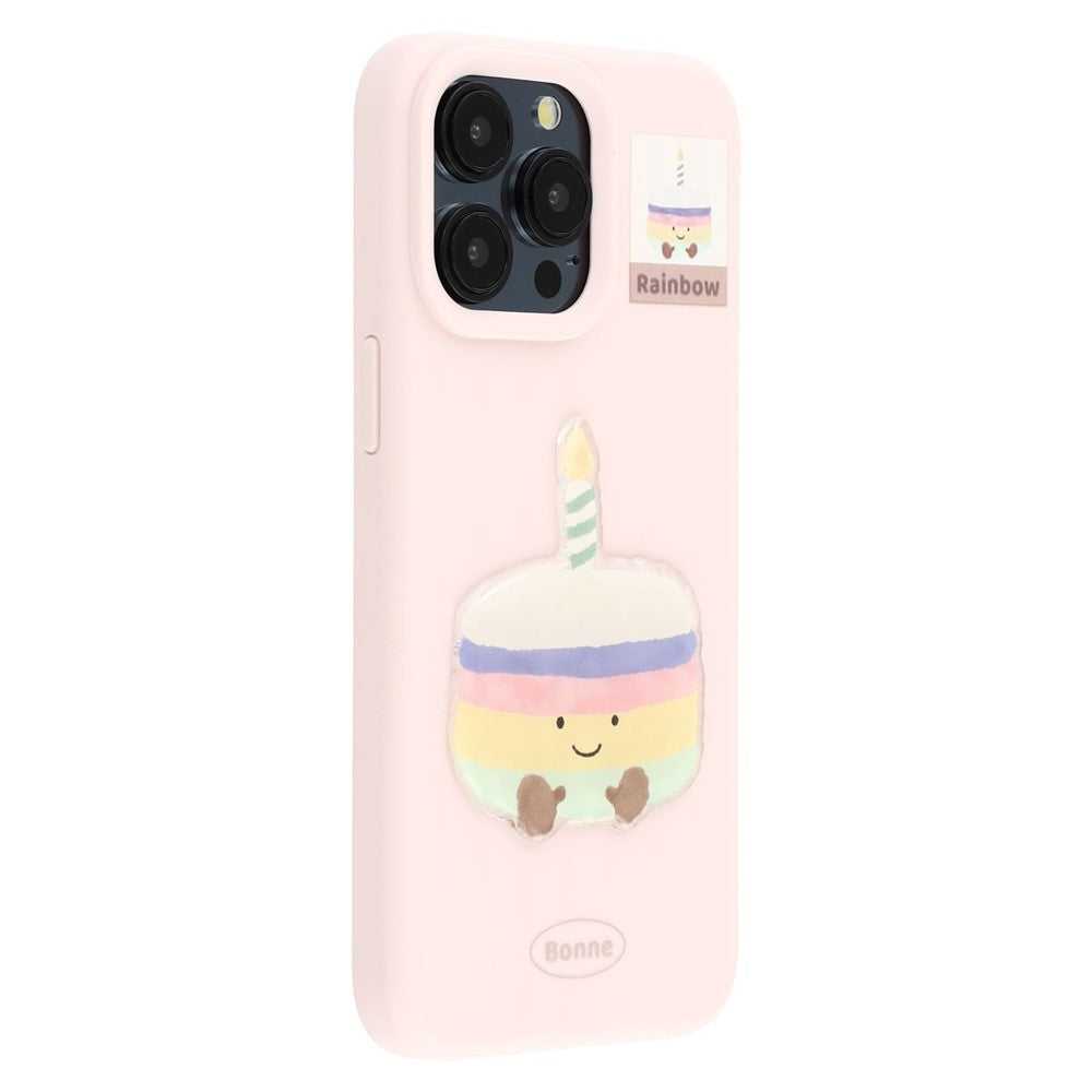 For iPhone 15 Pro Case Pattern Printed 2.0mm TPU Phone Cover with 3D Accessories Decor