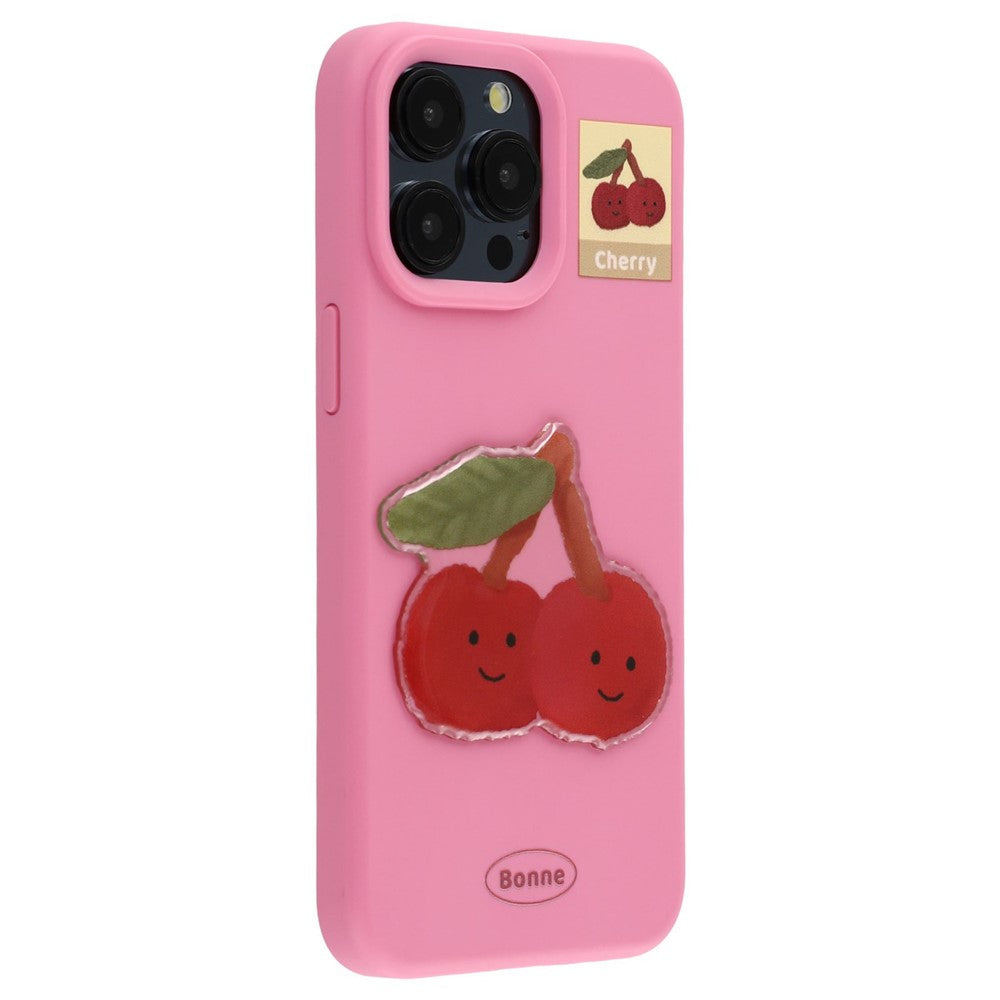 Til iPhone 15 Pro Cover Mønsterprintet 2.0mm TPU Telefoncover med 3D Tilbehørsdekoration