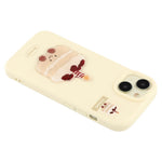 For iPhone 15 Case Pattern Printed 2.0mm TPU Phone Cover with 3D Accessories Decor