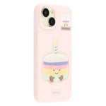 For iPhone 15 Case Pattern Printed 2.0mm TPU Phone Cover with 3D Accessories Decor