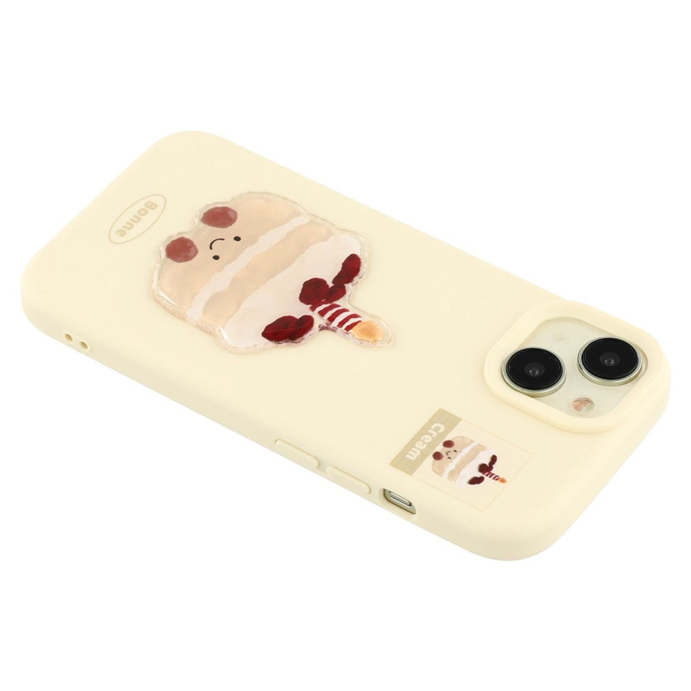 iPhone 13-skal, mönstertryckt 2,0 mm TPU-mobilskal med 3D-tillbehörsdekor