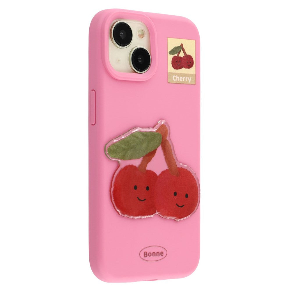 iPhone 13-skal, mönstertryckt 2,0 mm TPU-mobilskal med 3D-tillbehörsdekor