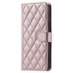For Samsung Galaxy S25 Edge Wallet Case Rhombus Grid PU Leather Phone Cover