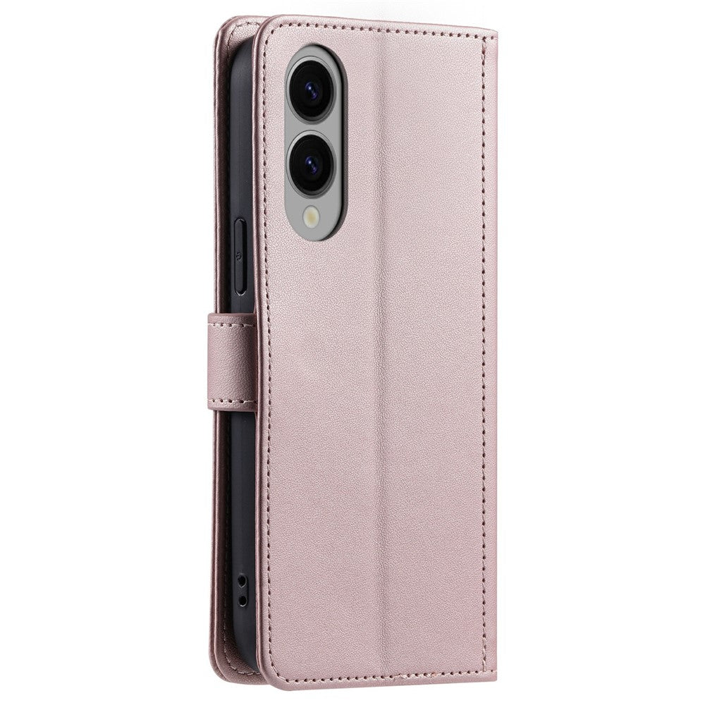 For Samsung Galaxy S25 Edge Wallet Case Rhombus Grid PU Leather Phone Cover