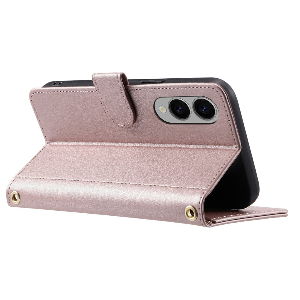For Samsung Galaxy S25 Edge Wallet Case Rhombus Grid PU Leather Phone Cover