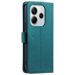 For Xiaomi Redmi Note 14 4G (163.25mm) Wallet Case Rhombus Grid PU Leather Phone Cover