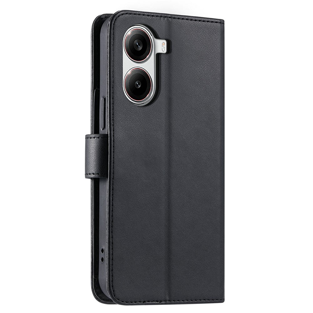 For Xiaomi Poco X7 Pro 5G  /  Redmi Turbo 4 5G Crossbody Leather Case Ring Buckle Wallet Stand Rhombus Mobile Cover