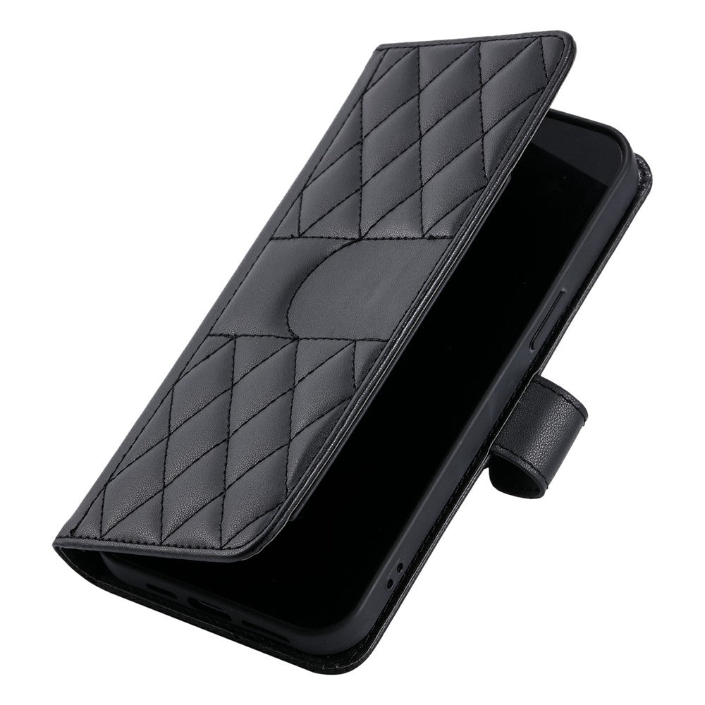 For Xiaomi Poco X7 Pro 5G  /  Redmi Turbo 4 5G Crossbody Leather Case Ring Buckle Wallet Stand Rhombus Mobile Cover