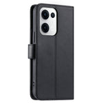 Oppo Reno13 5G (Global) Axelremsfodral i läder med ringspänne och stativ, rombiskt mobilskal
