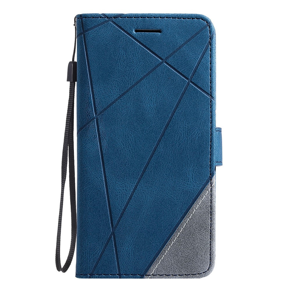 For Oppo Find X8 5G Case Imprinted Lines PU Leather Splicing Wallet Phone Cover