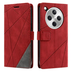 For Oppo Find X8 5G Case Imprinted Lines PU Leather Splicing Wallet Phone Cover